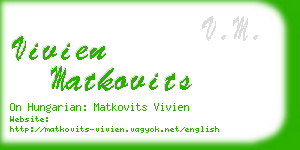 vivien matkovits business card